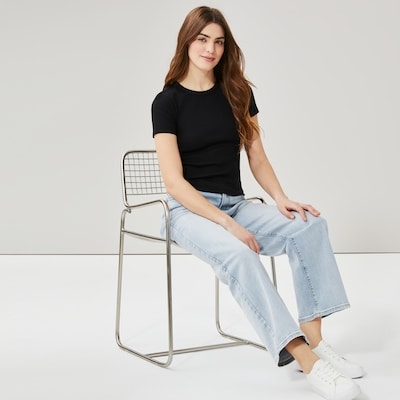 Rib T-Shirt - JF Black