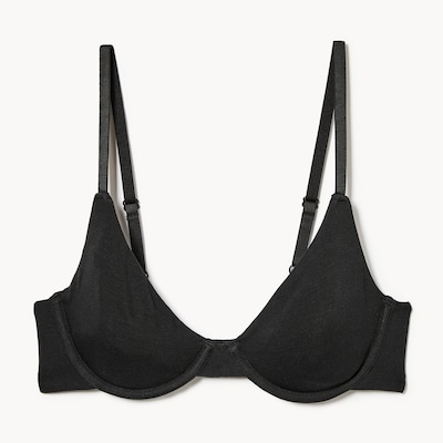 Soutien-gorge extensible souple à demi-armature - Noir