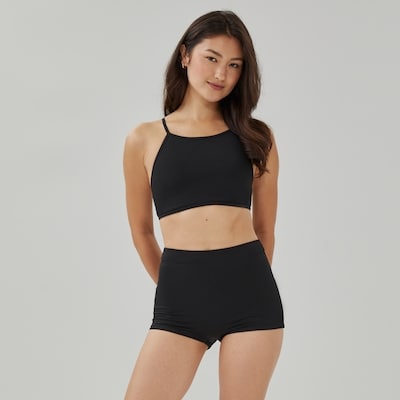 High Neck Bikini Top - Black