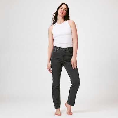 Joe Fresh Jean droit ajusté noir délavé 1 ea, 35,00 $/1ch