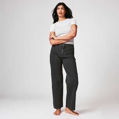 Joe Fresh Jean à jambe large noir délavé 1 ea, 35,00 $/1ch