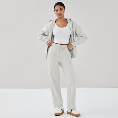 Pantalon sport jambe droite molleton MolletonConfo - Mélange De Gris