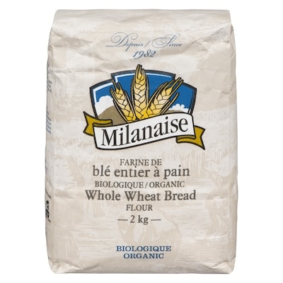 Meunerie Milanaise Organic Whole Wheat Bread Flour 2 kg, $0.47/100g