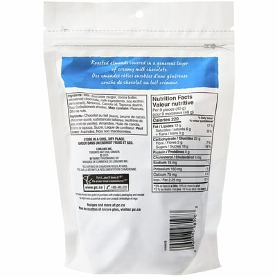 Amandes enrobées de chocolat au lait