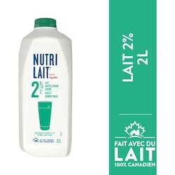 Nutrilait Lait 2 % 2 l, 0,23 $/100ml