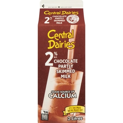 Central Dairies 2% Chocolate Milk 2 l, $0.31/100ml