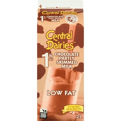 Central Dairies 1% Chocolate MILK 2 l, $0.31/100ml