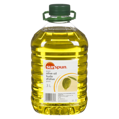 Sunspun Huile d'olive pure 3 l, 1,50 $/100ml