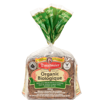 Dimpflmeier 100% Rye Bread With Flaxseeds 454 g, $1.21/100g