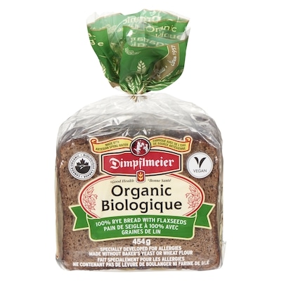 Dimpflmeier 100% Rye Bread With Flaxseeds 454 g, $0.88/100g