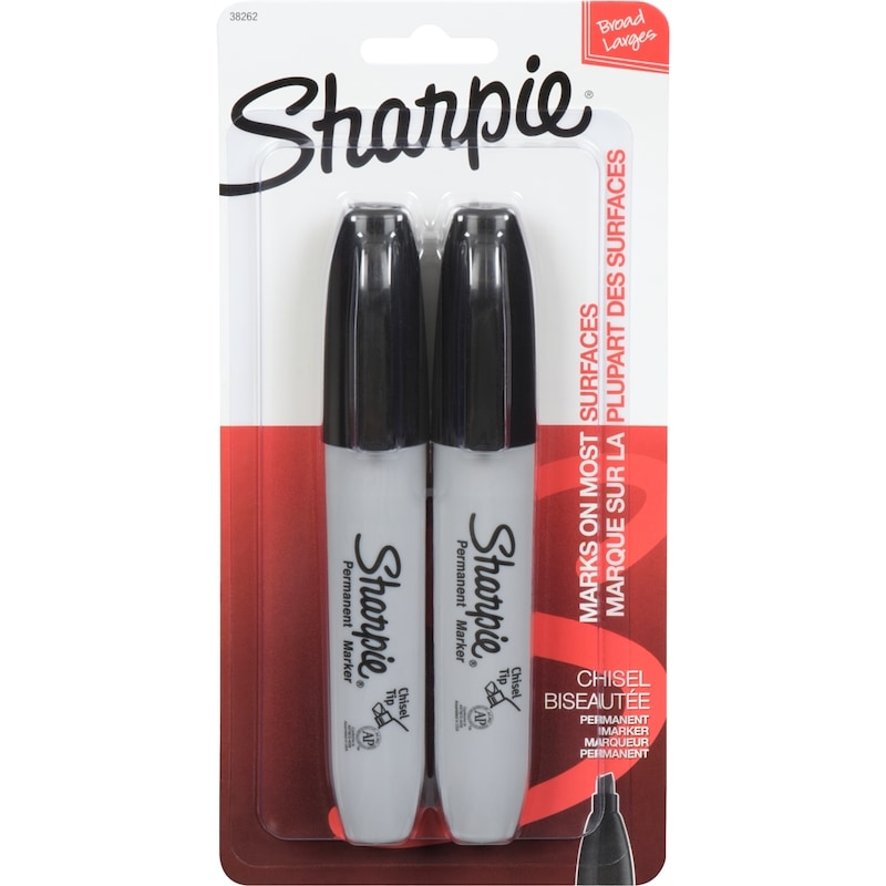 Chisel Tip Black Permanent Marker