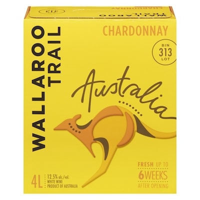 Wallaroo Trail Wallaroo Trail BIN 313 Chardonnay White Wine, 4L (ID required at pick-up) 4 l, $1.15/100ml
