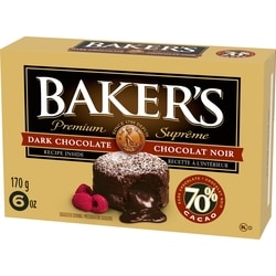 Kraft Baker's Premium 70% Dark Chocolate Baking Bar - 170 g