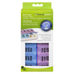 uMedPlan Extra Large Pill & Vitamin Planner Twice Daily
