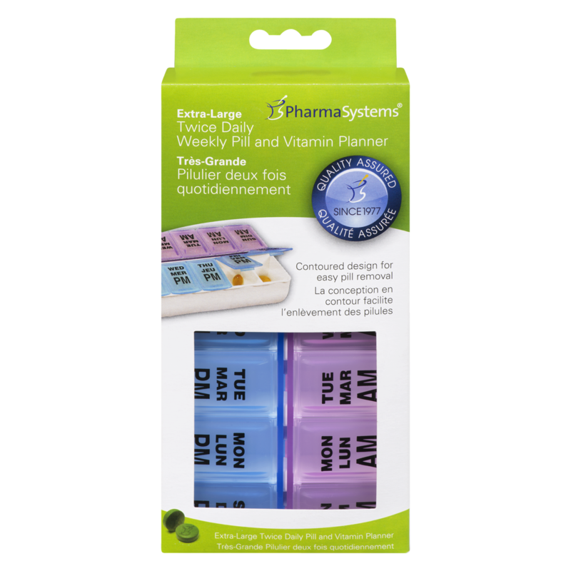 uMedPlan Extra Large Pill & Vitamin Planner Twice Daily