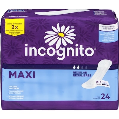 Incognito Incognito Maxi, régulières 24 ea, 0,21 $/1ch