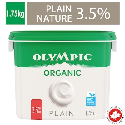 Olympic Organic Plain Yogurt 3.5% 1.75 kg, $0.80/100g