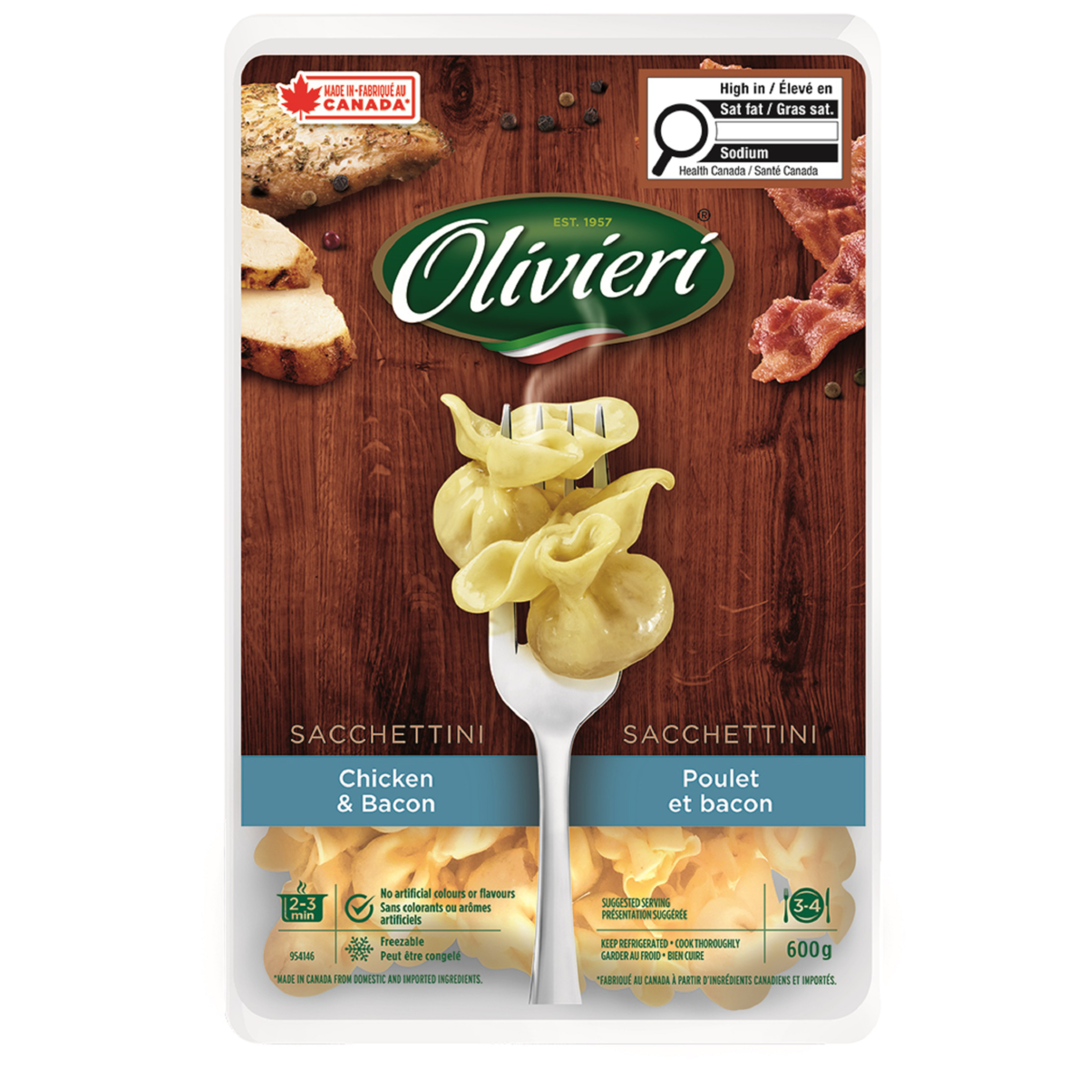 Olivieri Chicken & Bacon Sacchettini Pasta