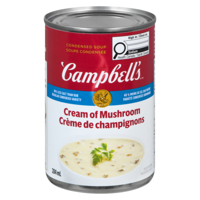 Campbell's Cream of Mushroom Soup, Less Salt 284 ml, $0.88/100ml