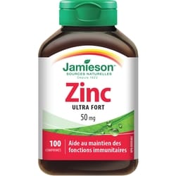 Jamieson Comprimés de zinc de , 50 mg 100 ea, 0,11 $/1ch