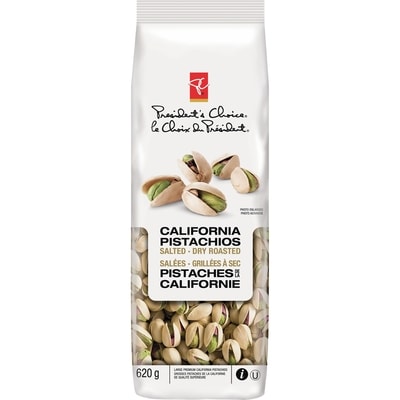 President's Choice Pistachios, Roasted 620 g, $2.58/100g