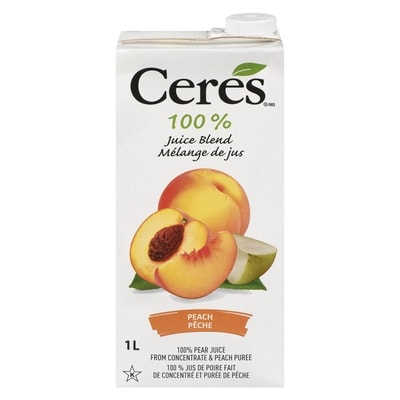 Ceres Jus de pêche casher 1 l, 0,30 $/100ml