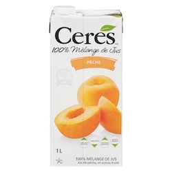 Ceres Jus de pêche casher 1 l, 0,30 $/100ml