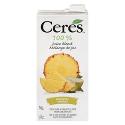 Ceres Jus d’ananas casher 1 l, 0,30 $/100ml