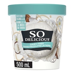 So Delicious Sans produits laitiers dessert glacé a la noix de coco Gousee de Vanille 500 ml, 1,60 $/100ml
