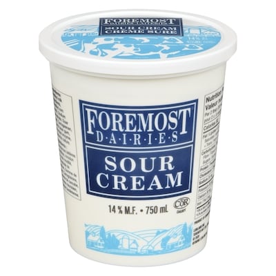 Foremost 14% M.F. Sour Cream  750 ml, $0.73/100ml
