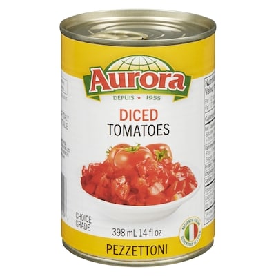 Aurora Diced Tomatoes 398 ml, $0.55/100ml