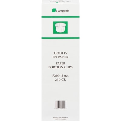 null Petites coupes pour condiments en papier, blanc, 2 oz 250x1.0 ea, 0,02 $/1ch