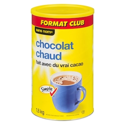 Sans Nom Mélange pour chocolat chaud 1.8 kg, 1,11 $/100g
