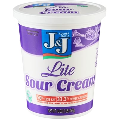 J and J Sour Cream, Light 454 g, $2.75/100g