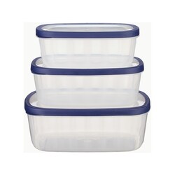 Everyday Essentials Ensemble de trois contenants rectangulaires pour aliments 3x3.0 ea, 3,67 $/1ch