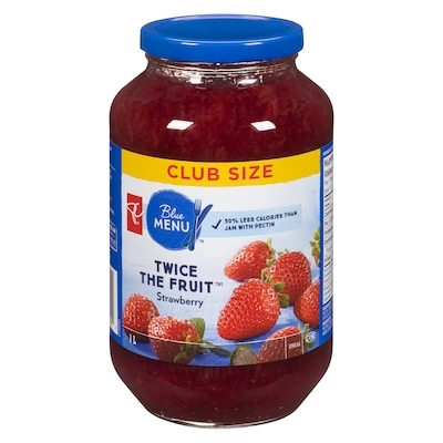 PC Blue Menu Twice the Fruit™ Strawberry Jam Club Size 1 l, $1.05/100ml