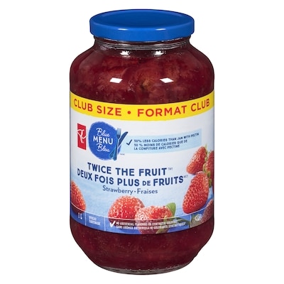 PC Menu Bleu Tartinade Deux fois plus de fruitsMD aux fraises, format club 1 l, 1,10 $/100ml