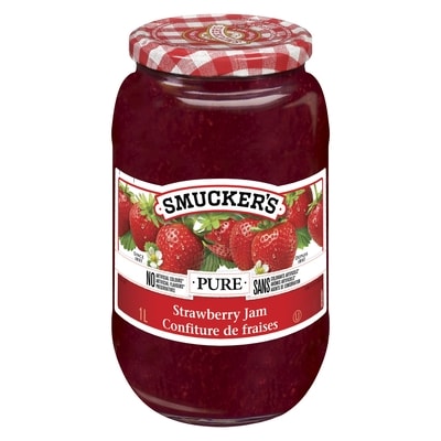 Smucker’s Pure confiture de fraises 1 l, 1,50 $/100ml