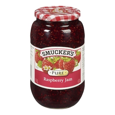 Smuckers Pure Raspberry Jam 1 l, $1.30/100ml