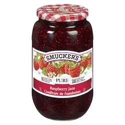 Smucker’s Pure confiture de framboises 1 l, 1,35 $/100ml