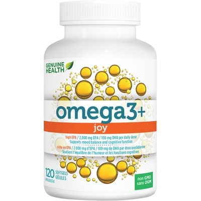 Genuine Health Omega 3+ Joy Fish Oil Supplement 120 ea, $0.51/1ea