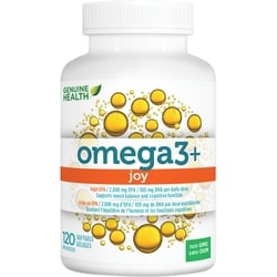 Genuine Health omega3+ JOY, supplément d'huile de poisson 120 ea, 0,44 $/1ch