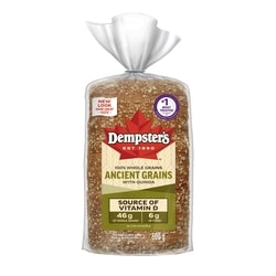 Dempster 100% Whole Grains Ancient Grains with Quinoa Bread 600 g, $0.75/100g
