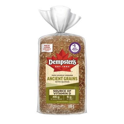 Dempster’s Pain à 100 % de grains entiers anciens avec quinoa 600 g, 0,83 $/100g
