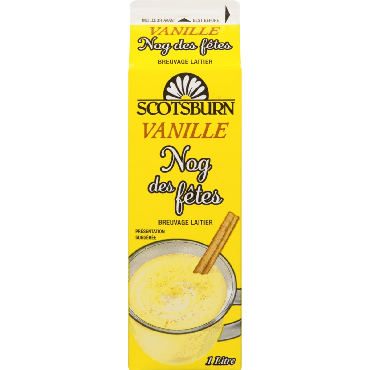 Scotsburn Nog des fêtes vanille 1 l, 0,43 $/100ml