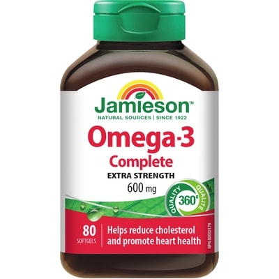 Jamieson Natural Sources Omega-3 Softgels 600 mg 80 ea, $0.18/1ea