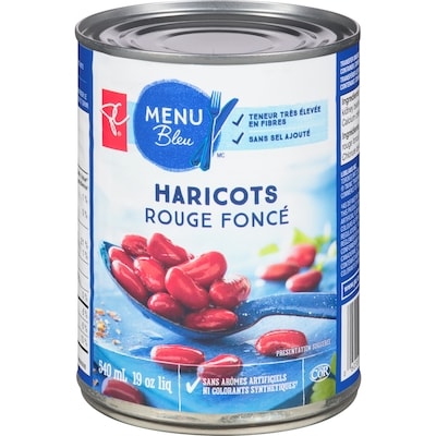 PC Menu Bleu Haricots rouge foncé 540 ml, 0,32 $/100ml