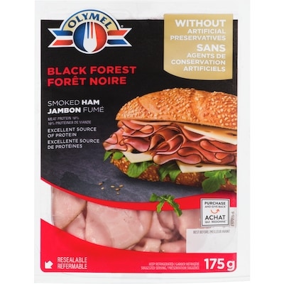 Olymel Smoked Ham, Black Forest 175 g, $40.00/1kg $4.00/100g
