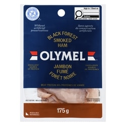 Olymel Jambon fumé Forêt-Noire 175 g, 42,80 $/1kg 4,28 $/100g