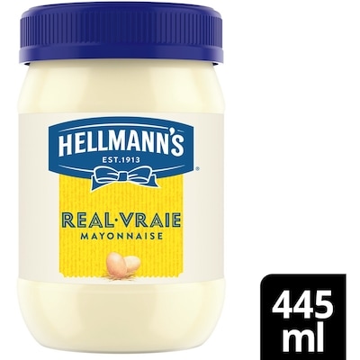 Hellmann’s Mayonnaise idéale pour les frites, burgers et salades Vraie 445 ml, 1,46 $/100ml